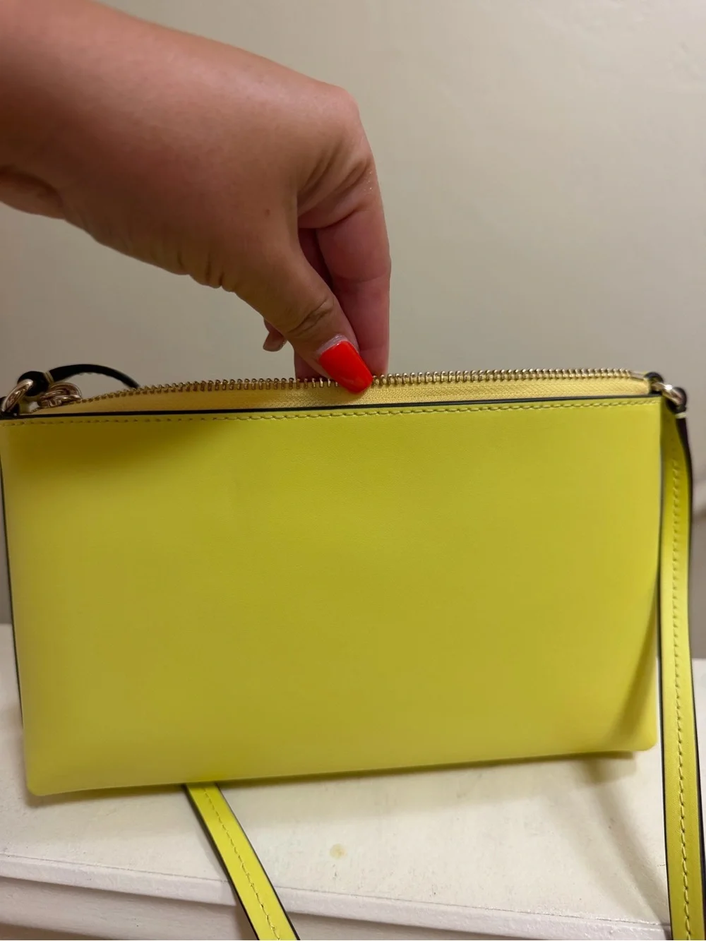 kate spade New York Yellow Leather Crossbody with Tassel